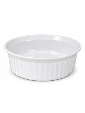 Vintage Corning Ware French White F-24-B Round Casserole Baking Dish NOS